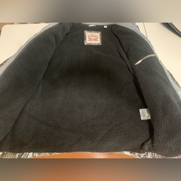 Levis Mens Sherpa Lined Real Tree Removable Hood Trucker Jacket NEW Sizes XL-XXL - Picture 8 of 12